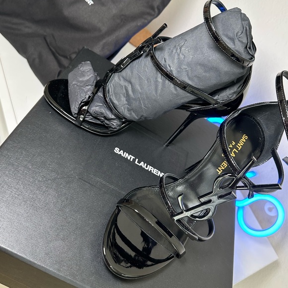 YSL Heels - CASSANDRA SANDALS IN PATENT LEATHER - Picture 9 of 10